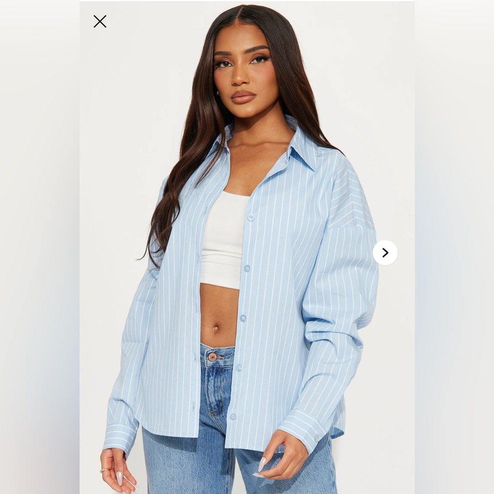 Blue Striped Women's Shirt